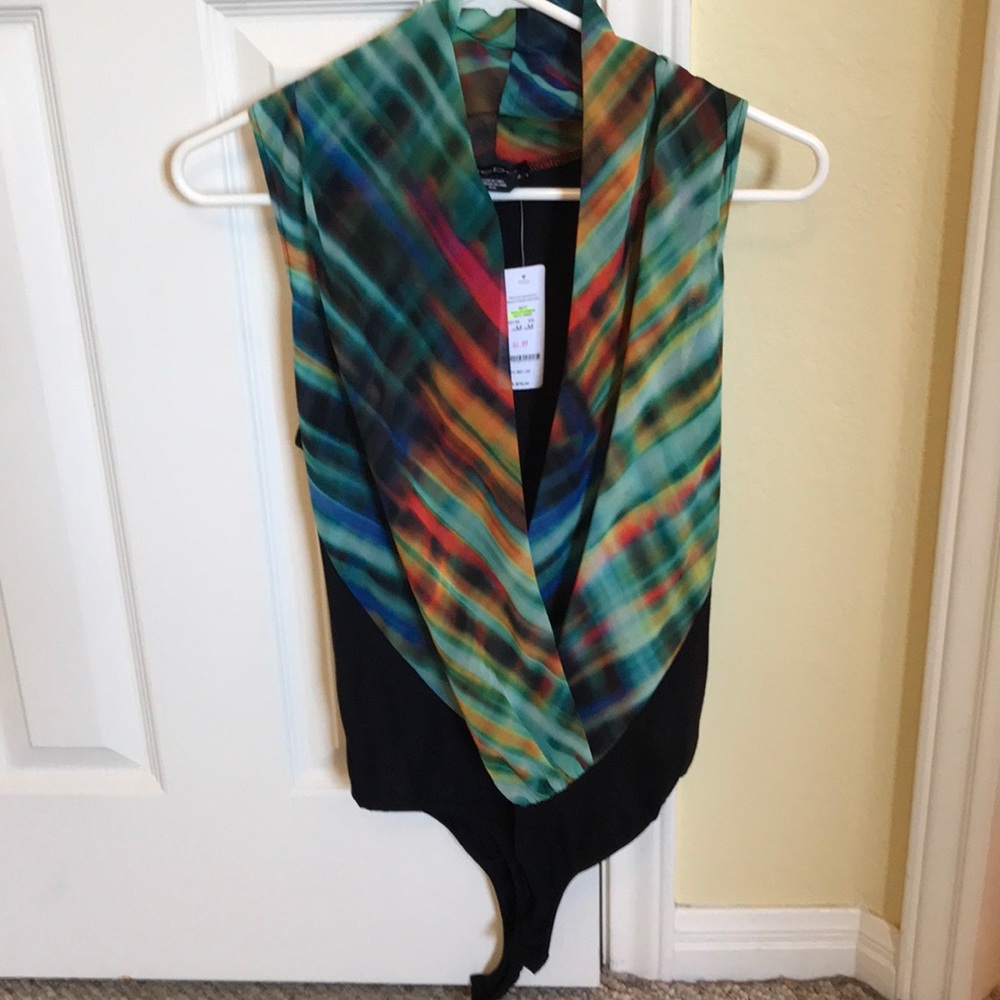 BEBE bodysuit multi colored NWT size Medium 💓🎉